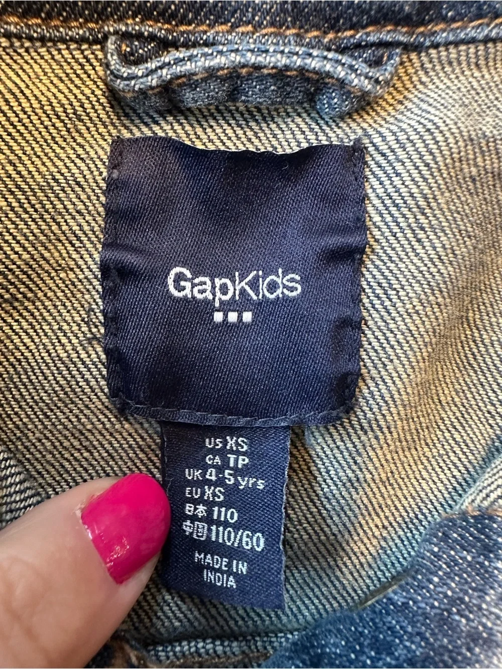 GAP Girls' Blue Denim Jean Jacket- size XSmall